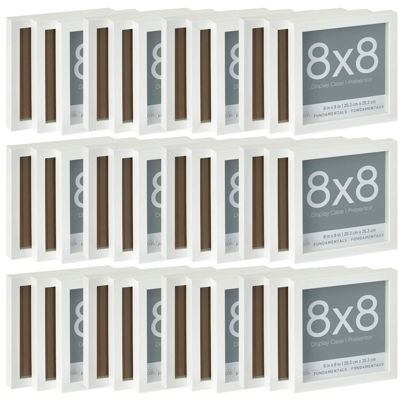 12 Packs: 3 ct. (36 total) White 8&#x22; x 8&#x22; Shadow Boxes, Fundamentals by Studio D&#xE9;cor&#xAE;